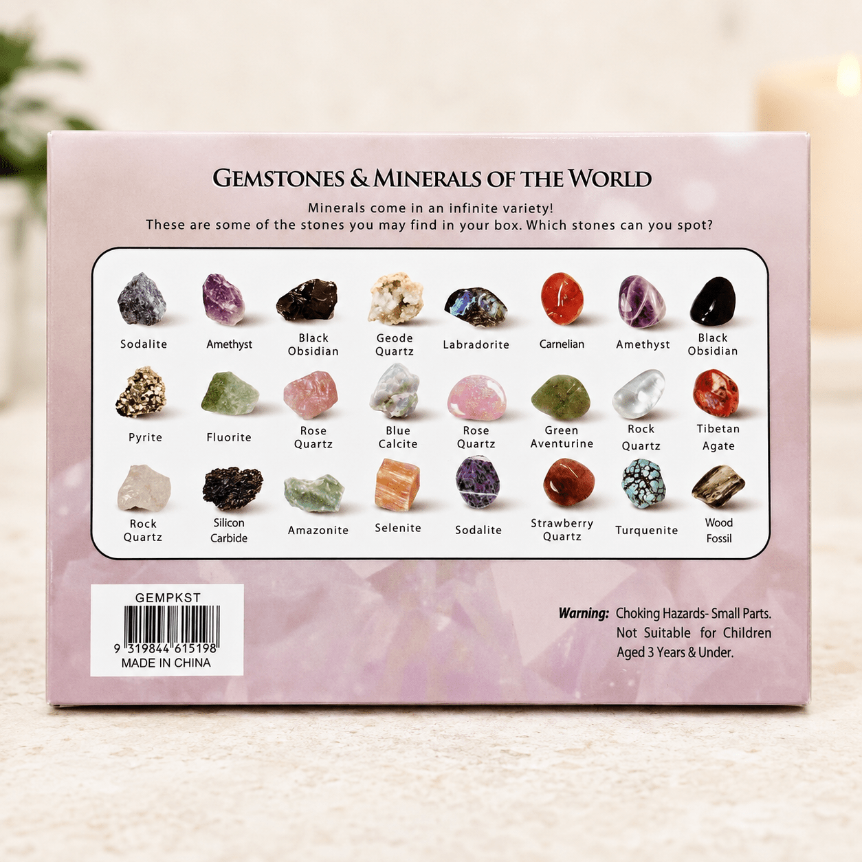 Pack of 12 Gemstones & Minerals Style 1