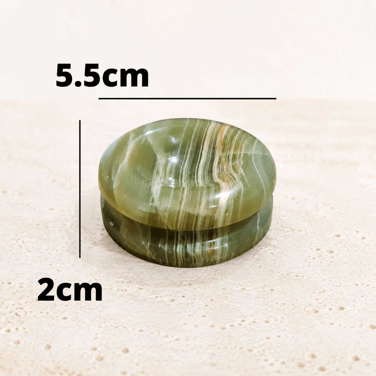 Green Banded Onyx Egg Stand