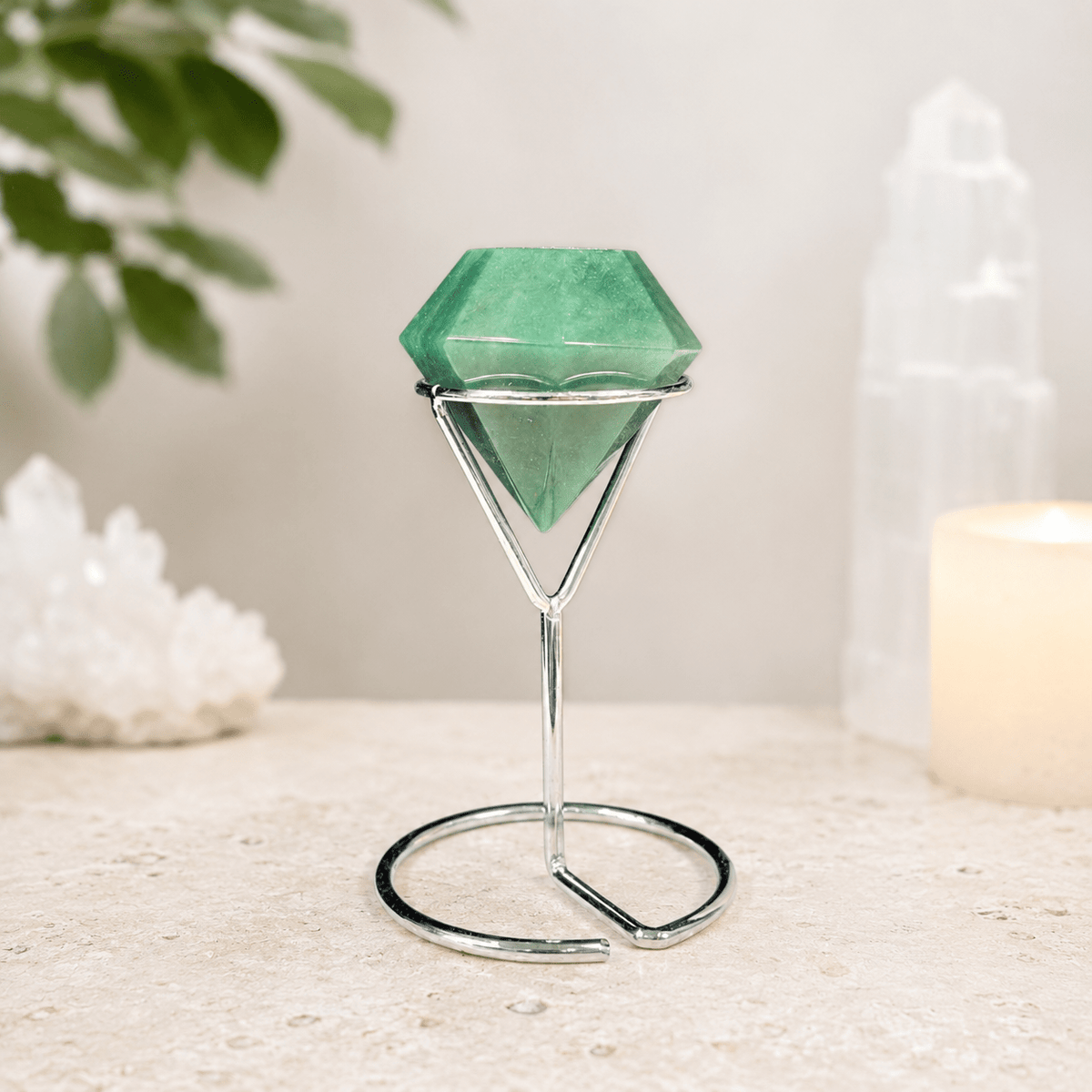 Silver Large Metal Diamond Stand
