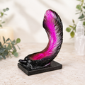 Magenta Feather Sphere Stand