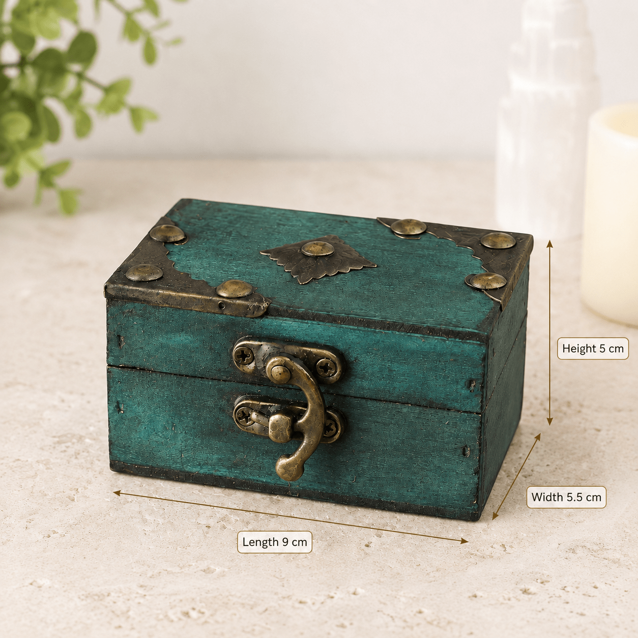 Green Wooden Treasure Chest