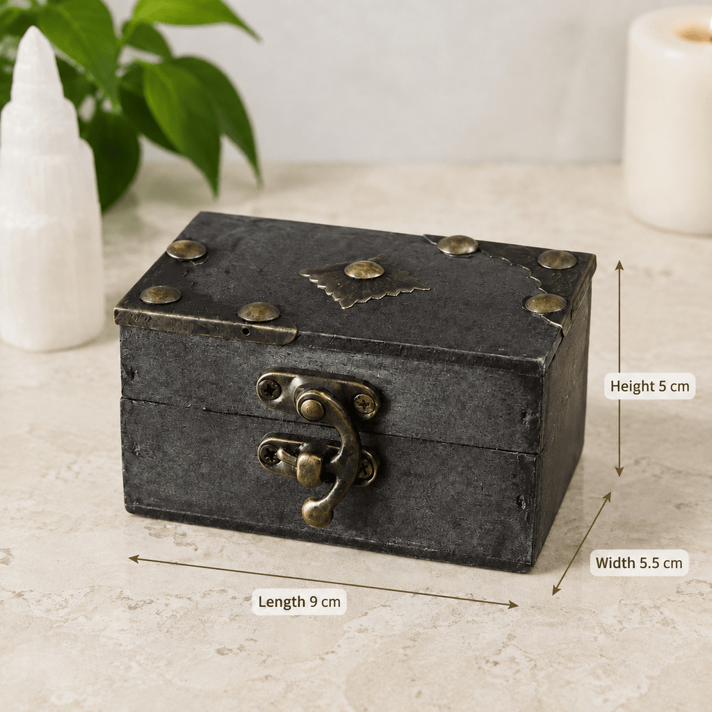 Black Wooden Treasure Chest