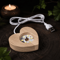 White Light Heart Shaped LED USB Sphere Stand
