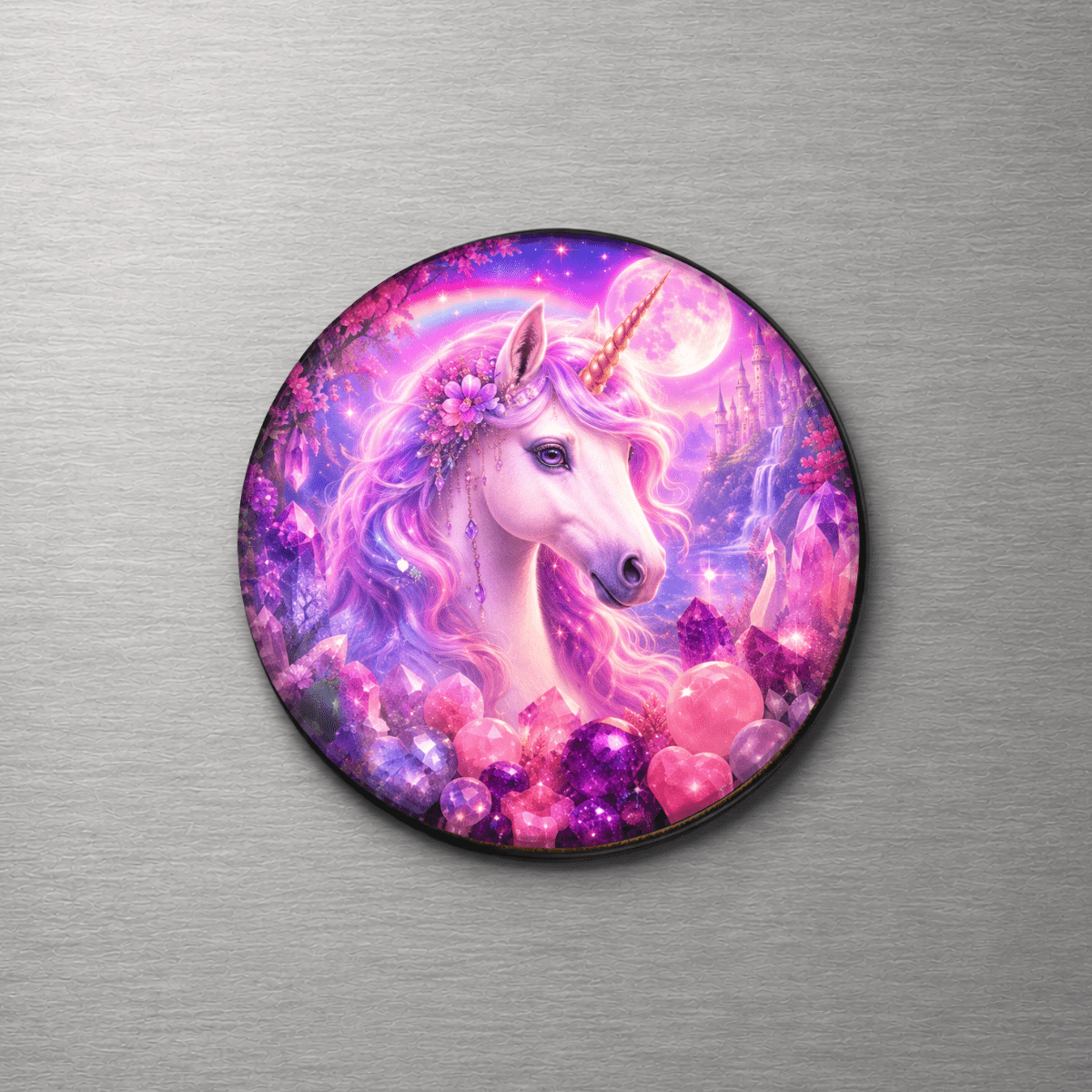 Unicorn 4cm Glass Magnet