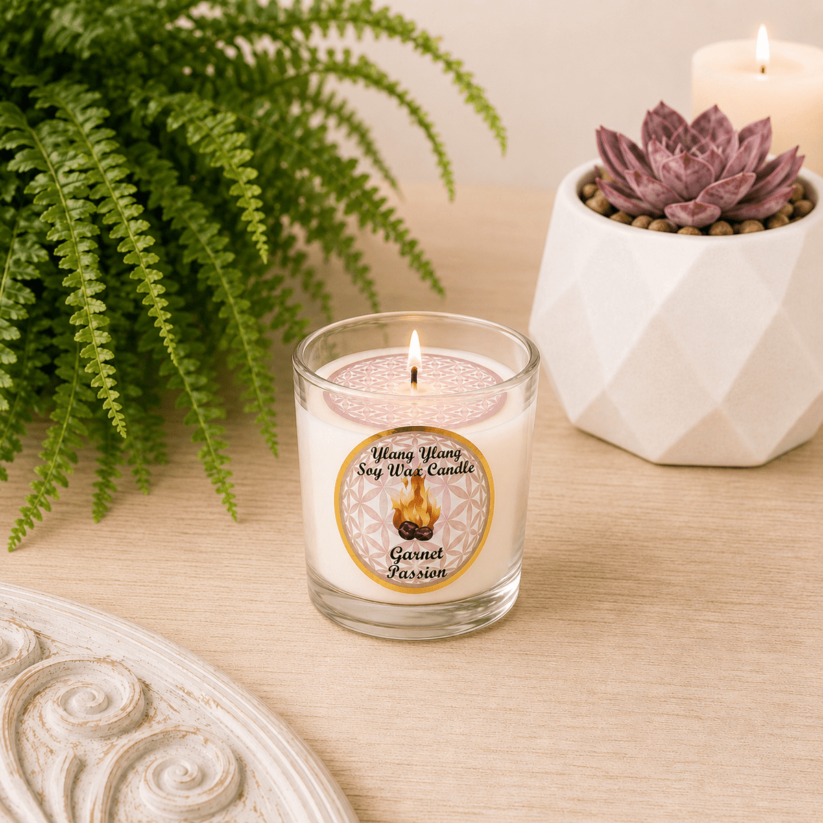 Passion - Garnet with Ylang Ylang Soy Wax Tealight Candle
