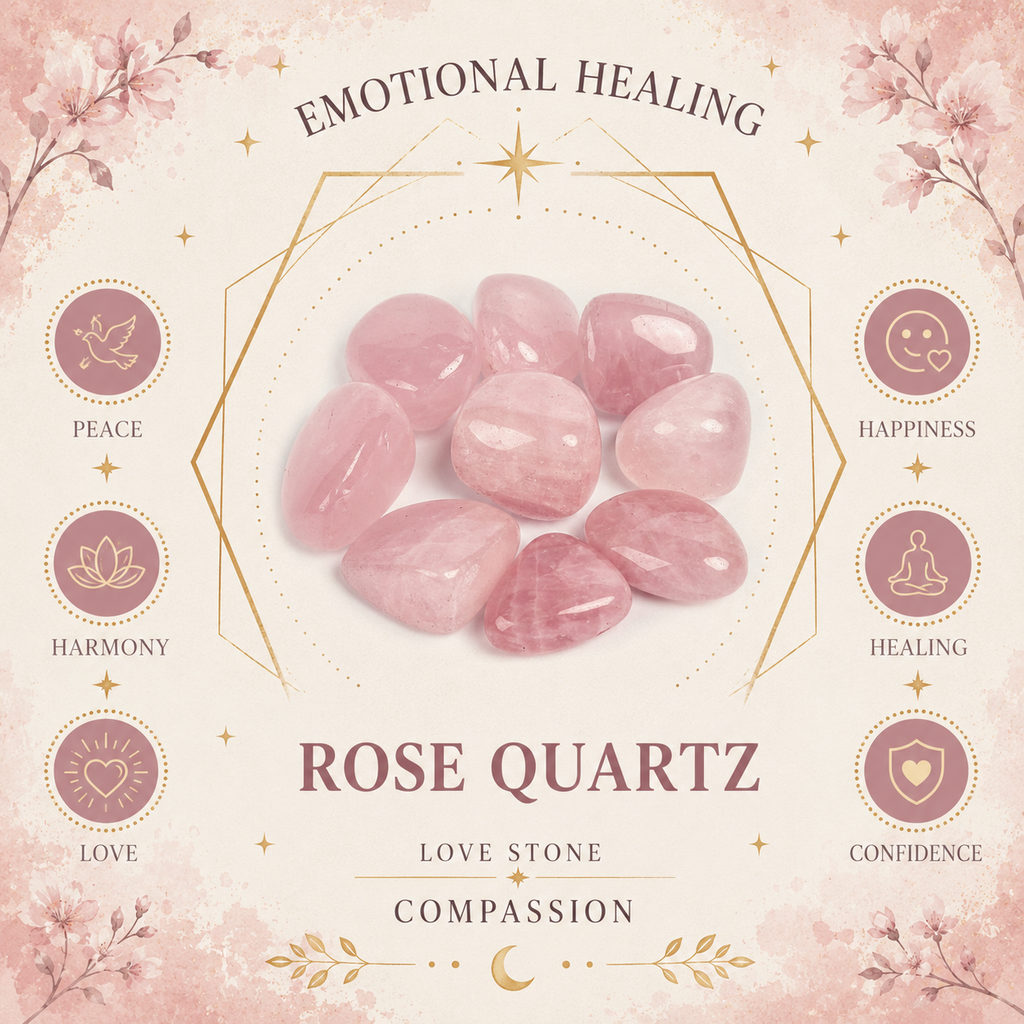 3cm Gemstone Heart - Rose Quartz