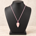 Rose Quartz 60cm Adjustable Heart Necklace