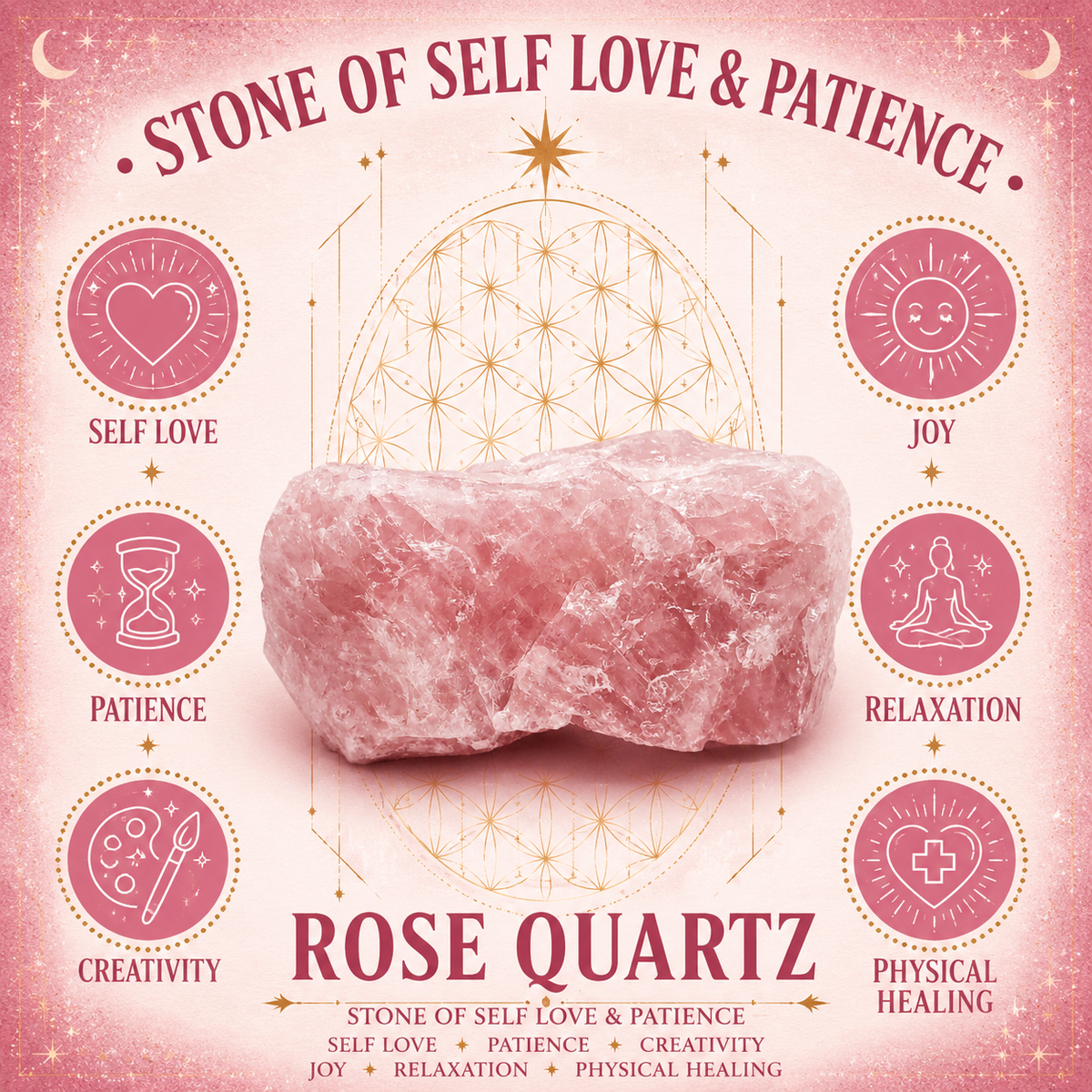 Rose Quartz Dragon Heart Keyring