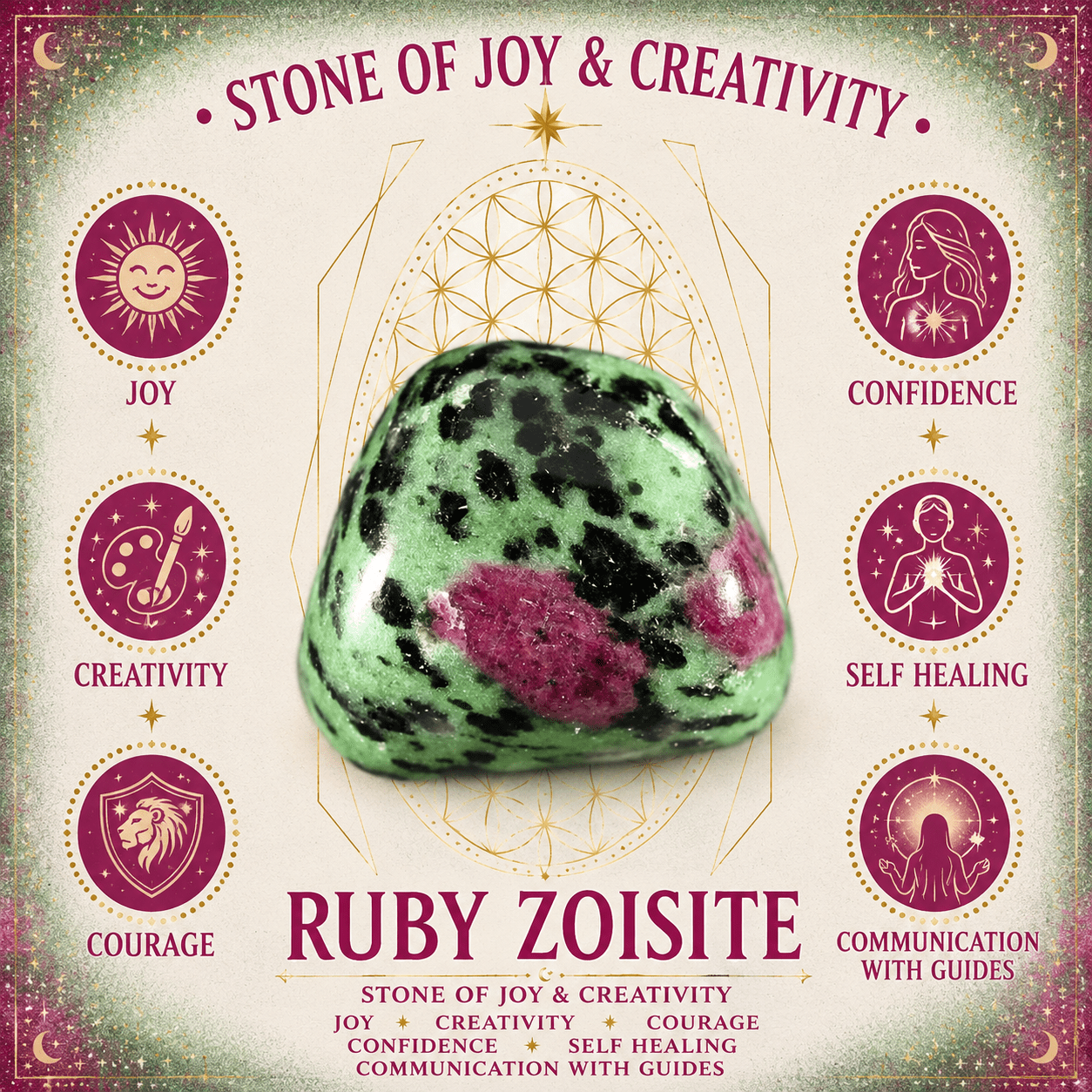 Ruby in Zoisite Gemstone Butterfly