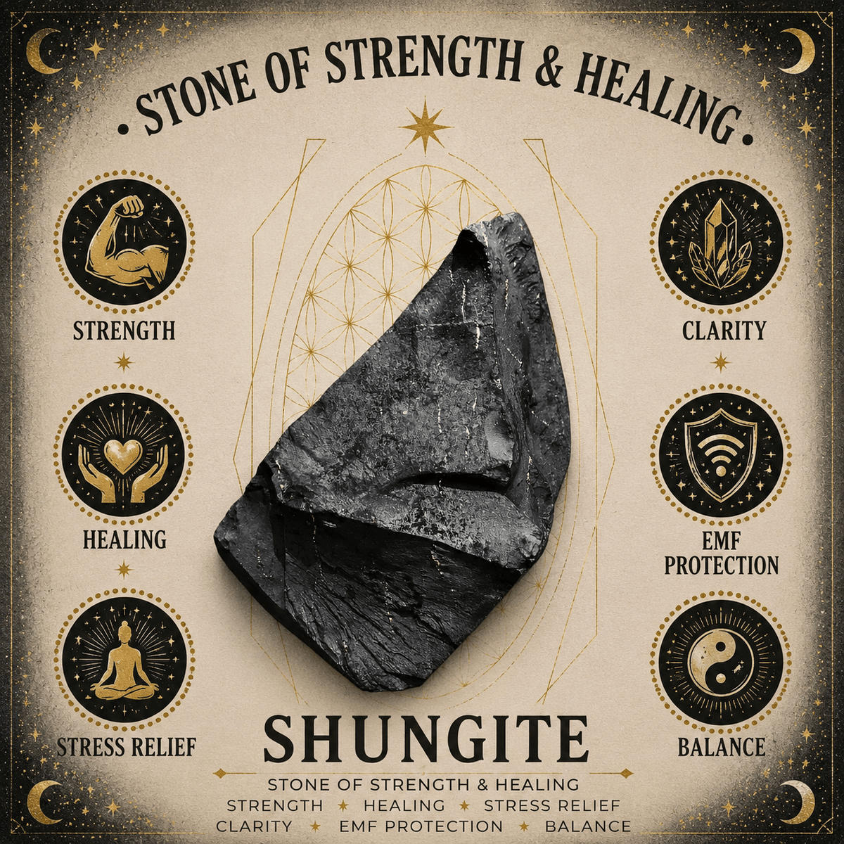 Owl Shungite Adjustable Necklace