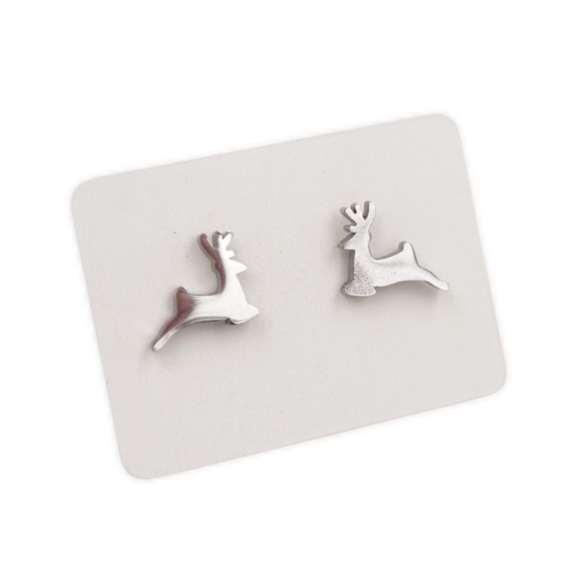 Stainless Steel Stud Earrings - Reindeers