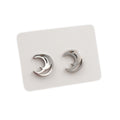 Stainless Steel Stud Earrings - Tribal Moon