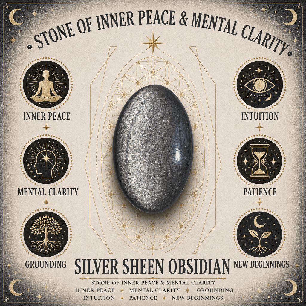 12mm Silver Sheen Obsidian Gemstone Bracelet
