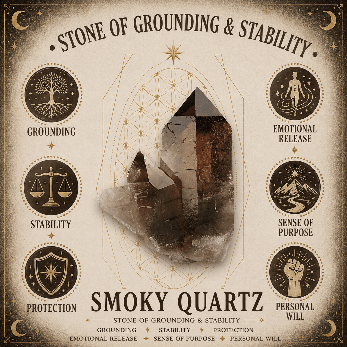 Dark Smoky Quartz 75cm-80cm Chips Strand