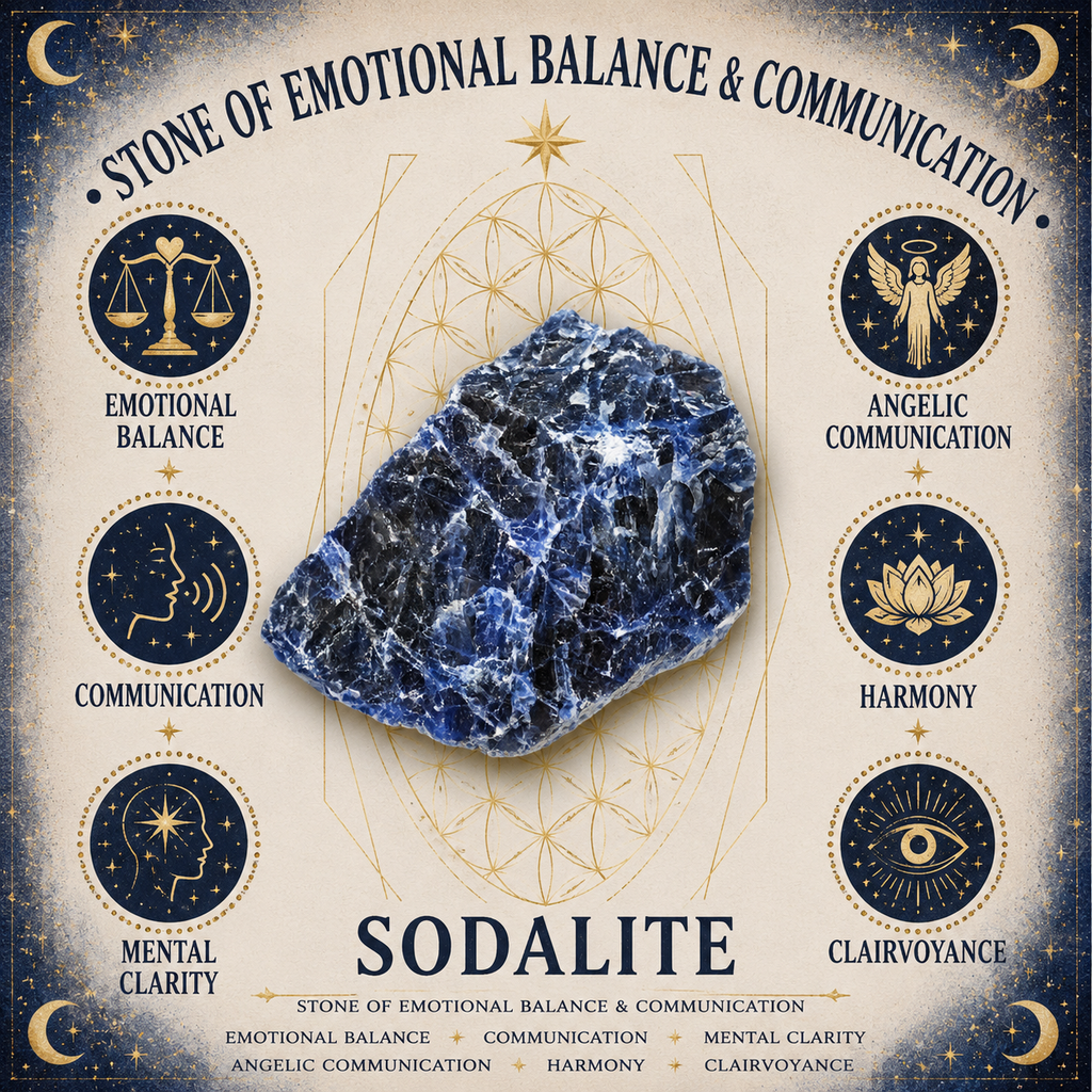 999 Sodalite Angel Number Palm - Completion & New Beginnings