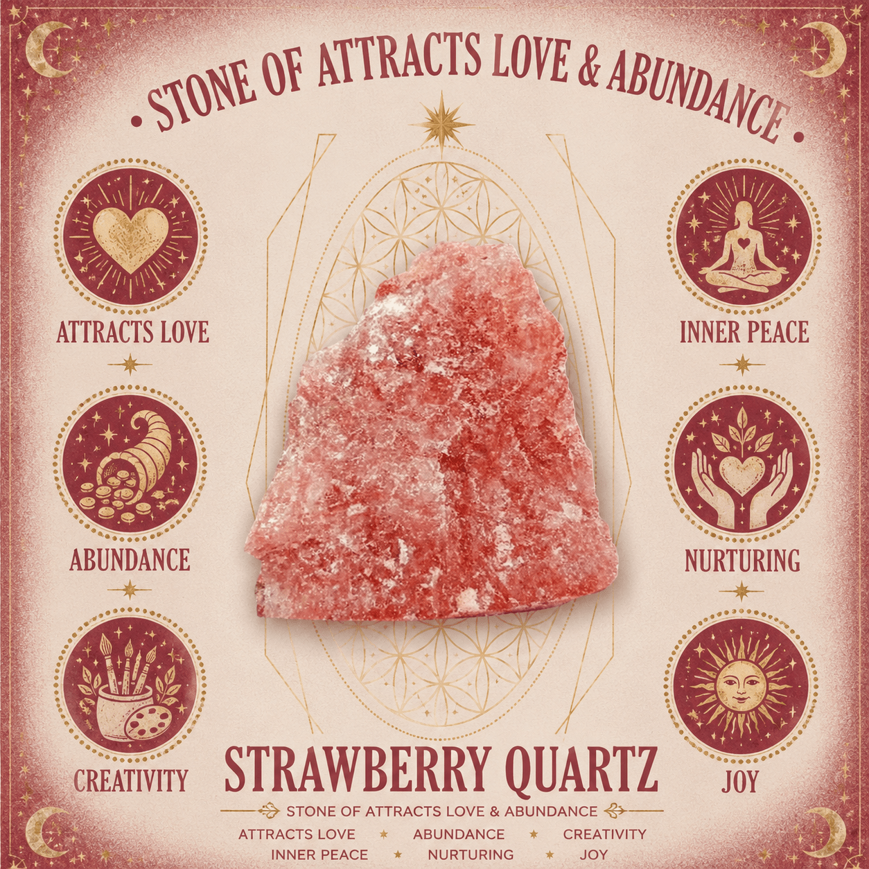 Strawberry Quartz Gemstone Chip Bracelet