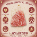 3cm Strawberry Quartz Gemstone Moon