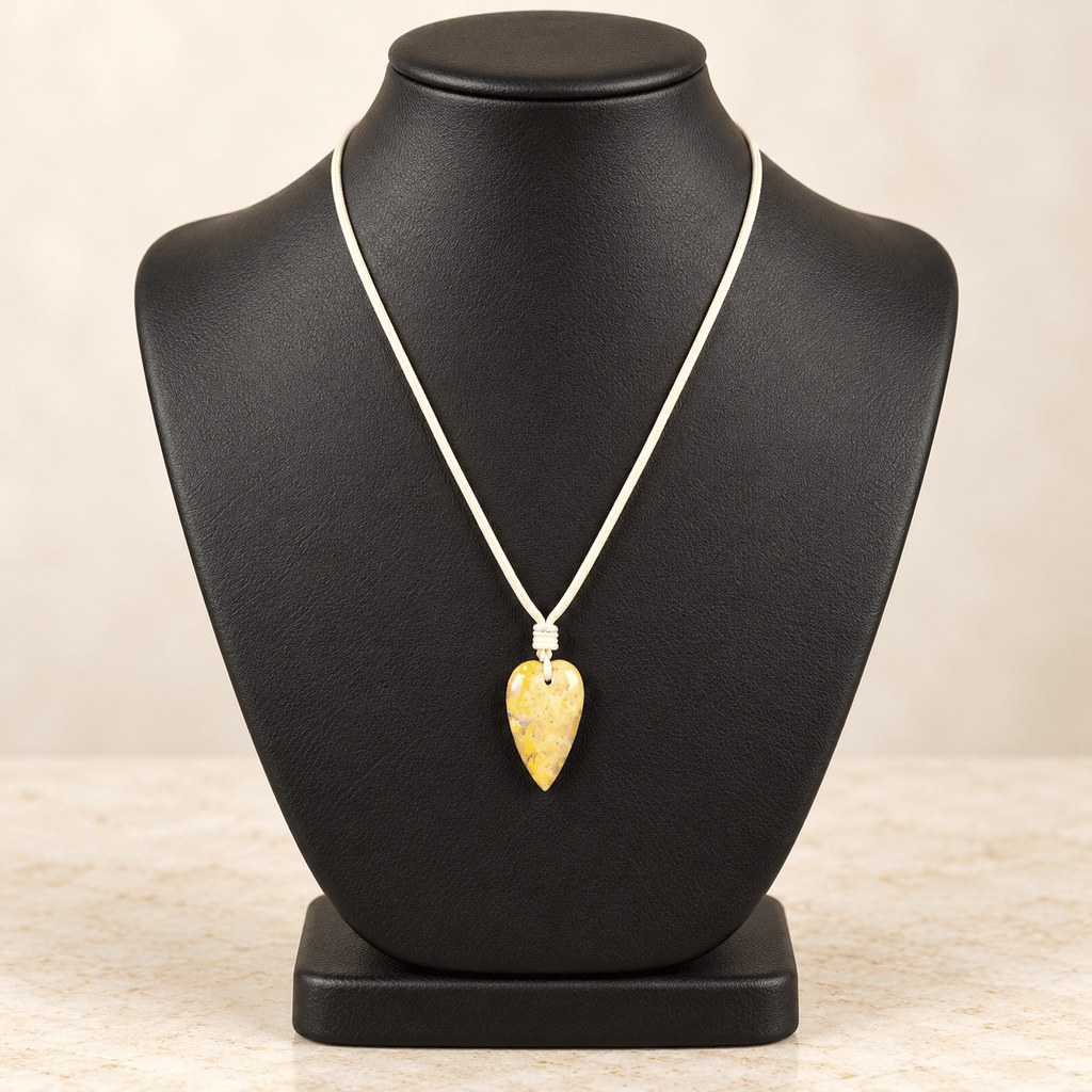 Unakite 60cm Adjustable Heart Necklace