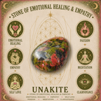 Unakite 2cm Gemstone Heart