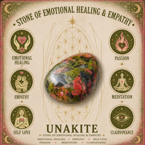 19cm Unakite Garden Stick