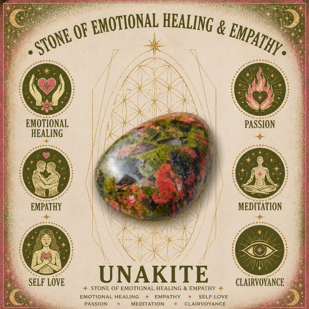 Unakite Dragon Heart Keyring