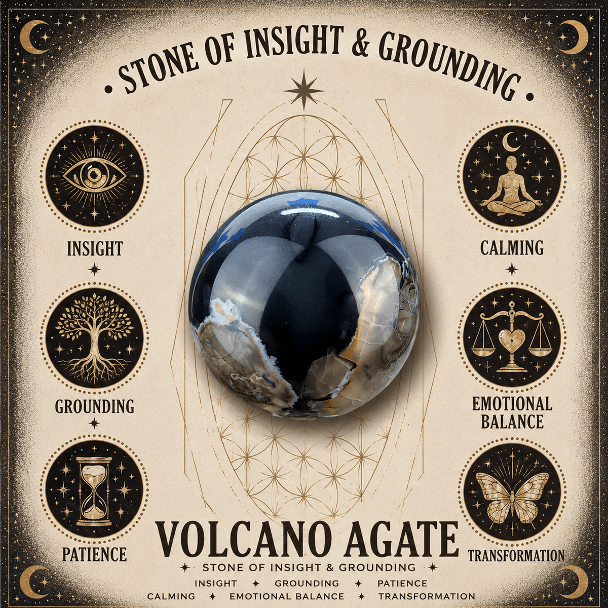 109g Volcano Agate Tower