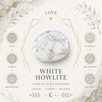 White Howlite Oval Shape Worry Stone (Thumb Stone)