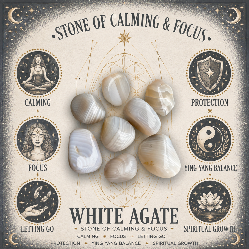 White Agate 1.5cm Gemstone Heart