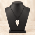 White Howlite 60cm Adjustable Heart Necklace