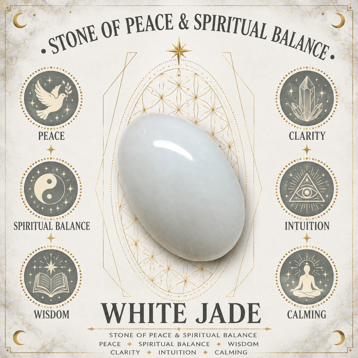 10mm White Jade Gemstone Bracelet