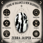 3cm Zebra Jasper Gemstone Moon